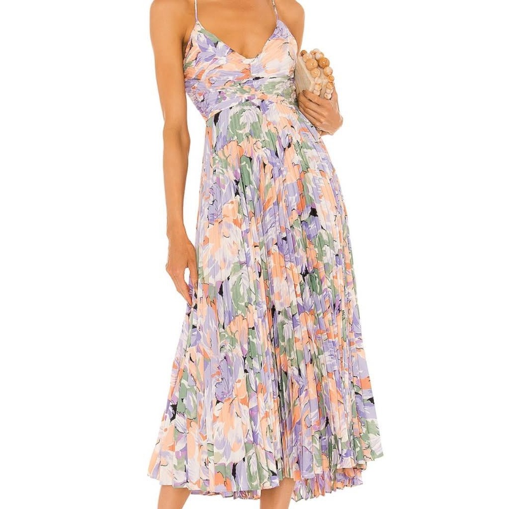 ASTR Blythe Dress in Coral Multi